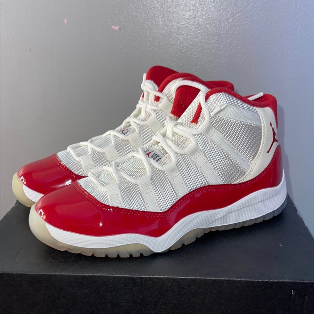 Kids Cherry Red Jordan 11s